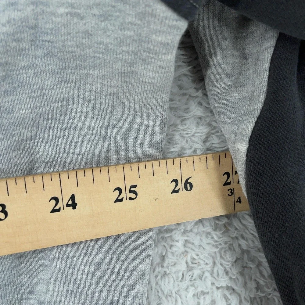 Distressed Vintage Adidas Hoodie‎ Mens XL Gray Raglan Pullover Sweatshirt